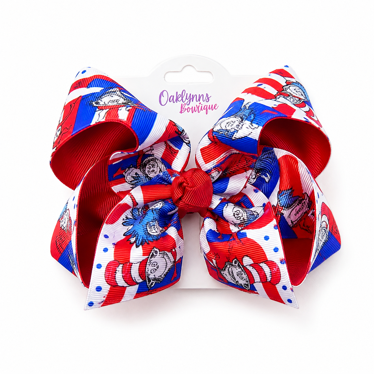 Cat In the Hat hair Bow