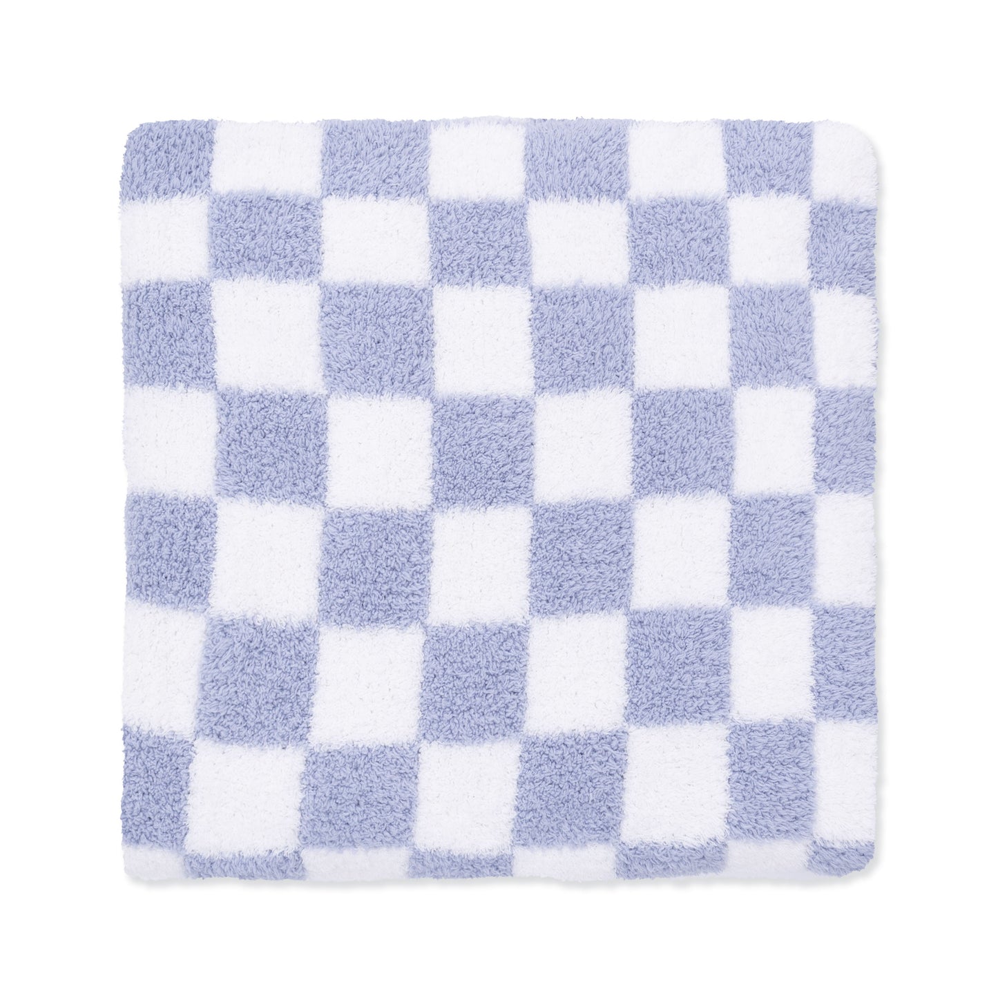 Chenille - Dusty Blue Checkerboard Blanket