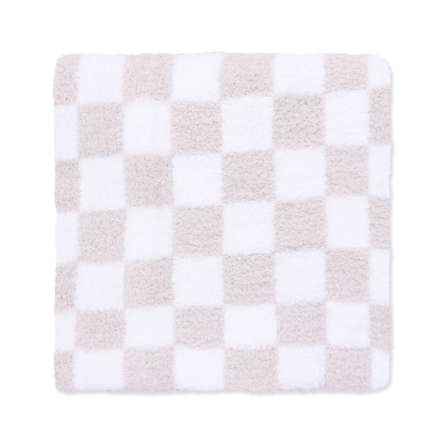 Chenille - Natural Checkerboard Blanket