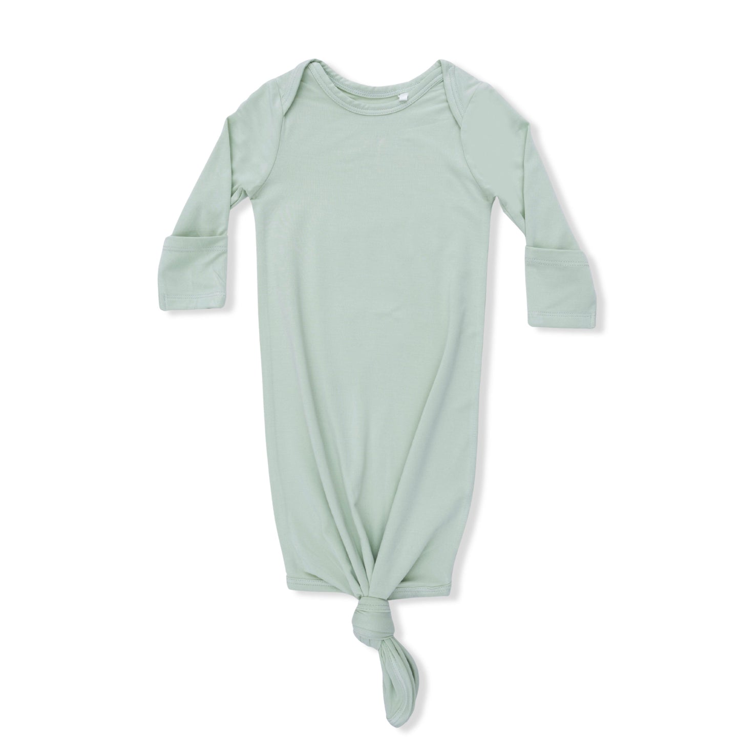 Solid Milky Green - Knotted Gown and Knotted Hat