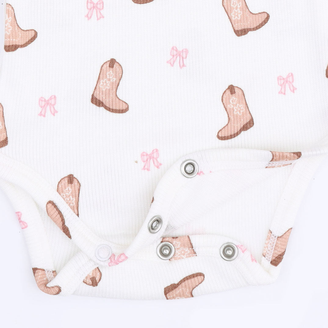 Mini Cowgirl Boots - Long Sleeve Bodysuit