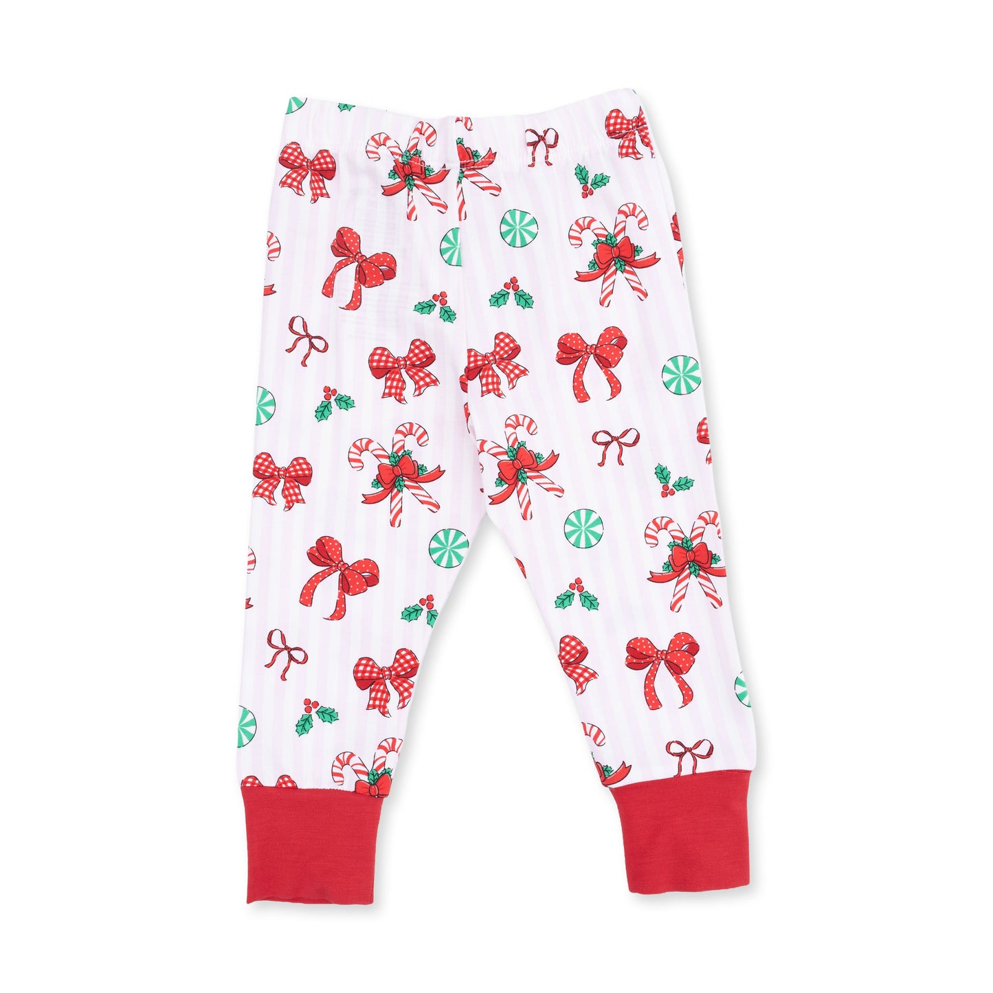 Bows & Candy Canes - Long Sleeve Loungewear Set