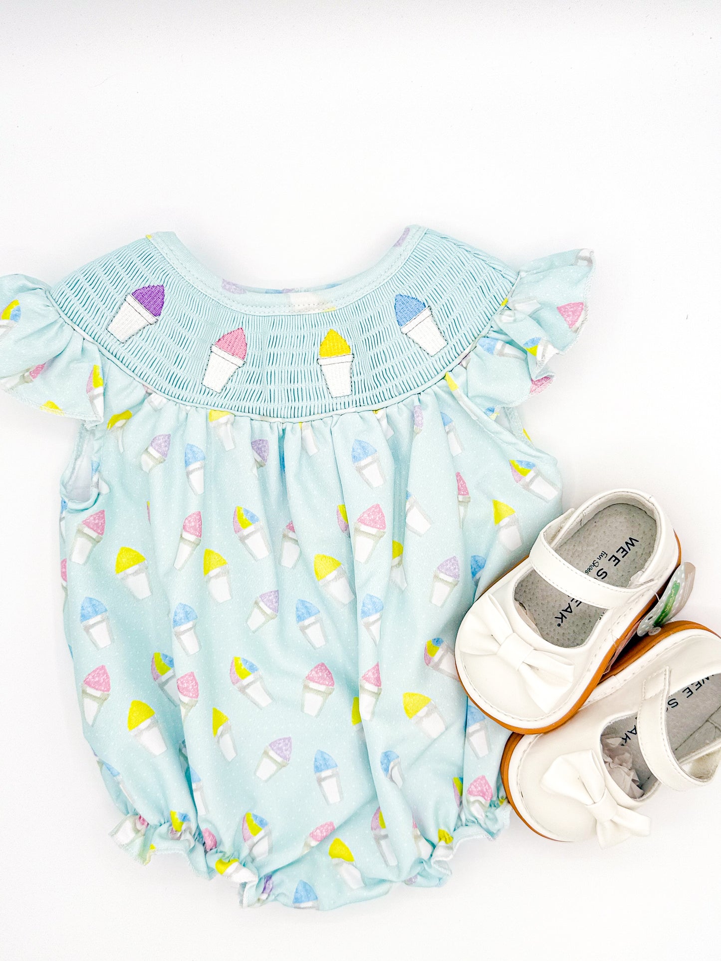 Snowball Smocked Children’s Girl Bubble | Summertime Smocked Clothes