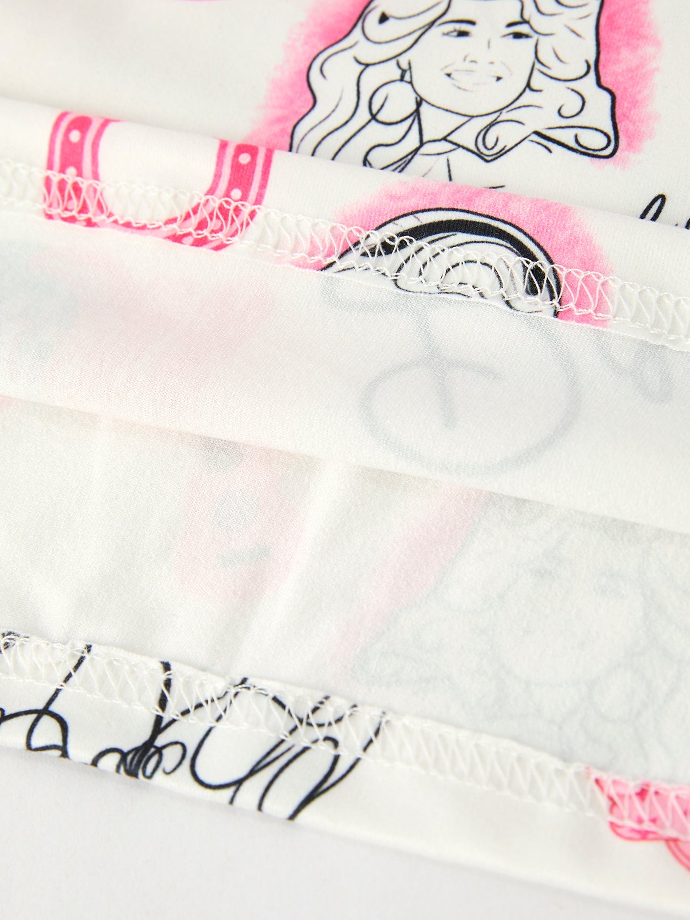 Pink Dolly Pattern Long Sleeve Dress – Cute Cowgirl Style for Girls