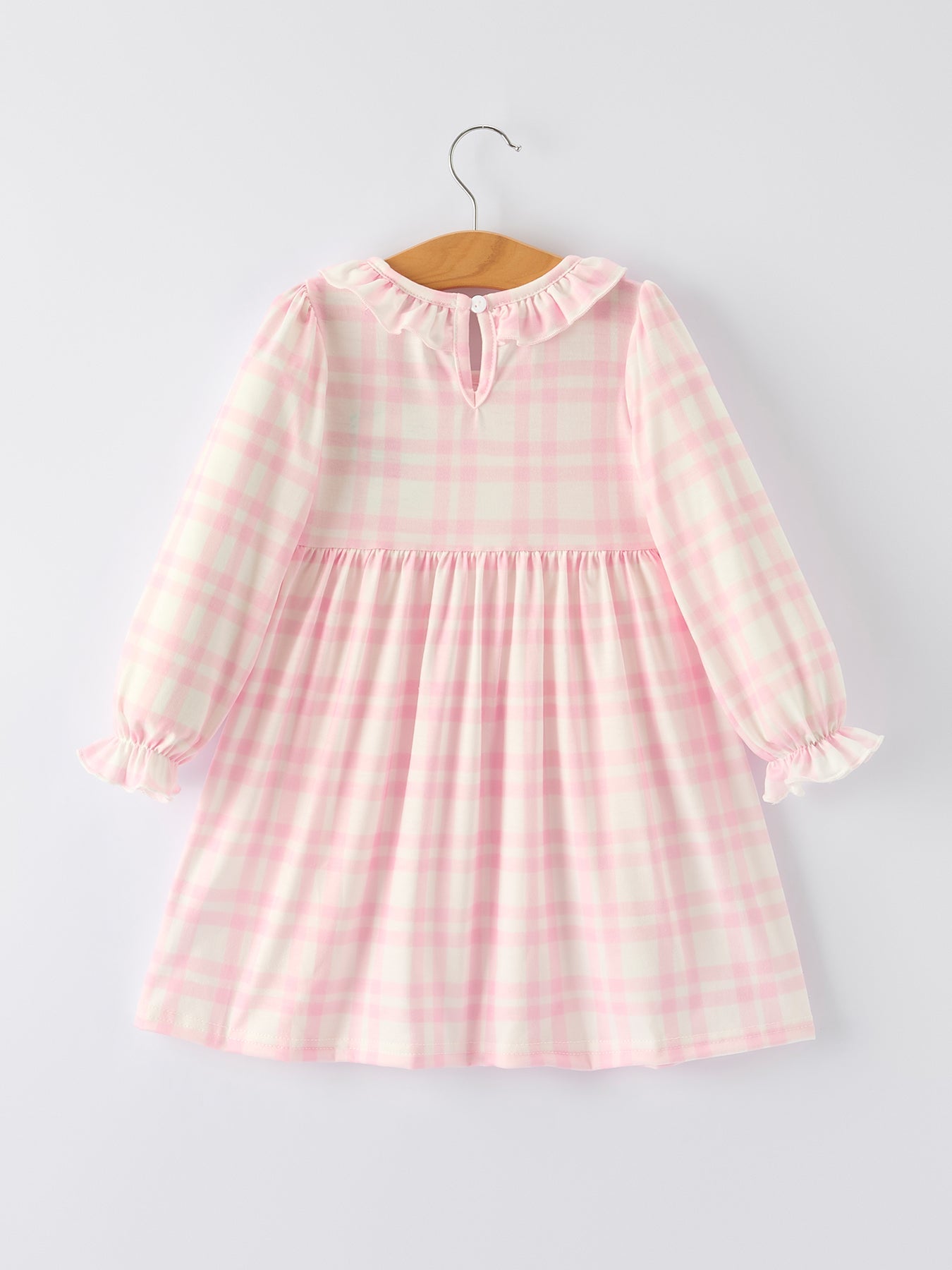 Christmas Pink Cute Bow Plaid Baby Romper: Soft and Comfortable