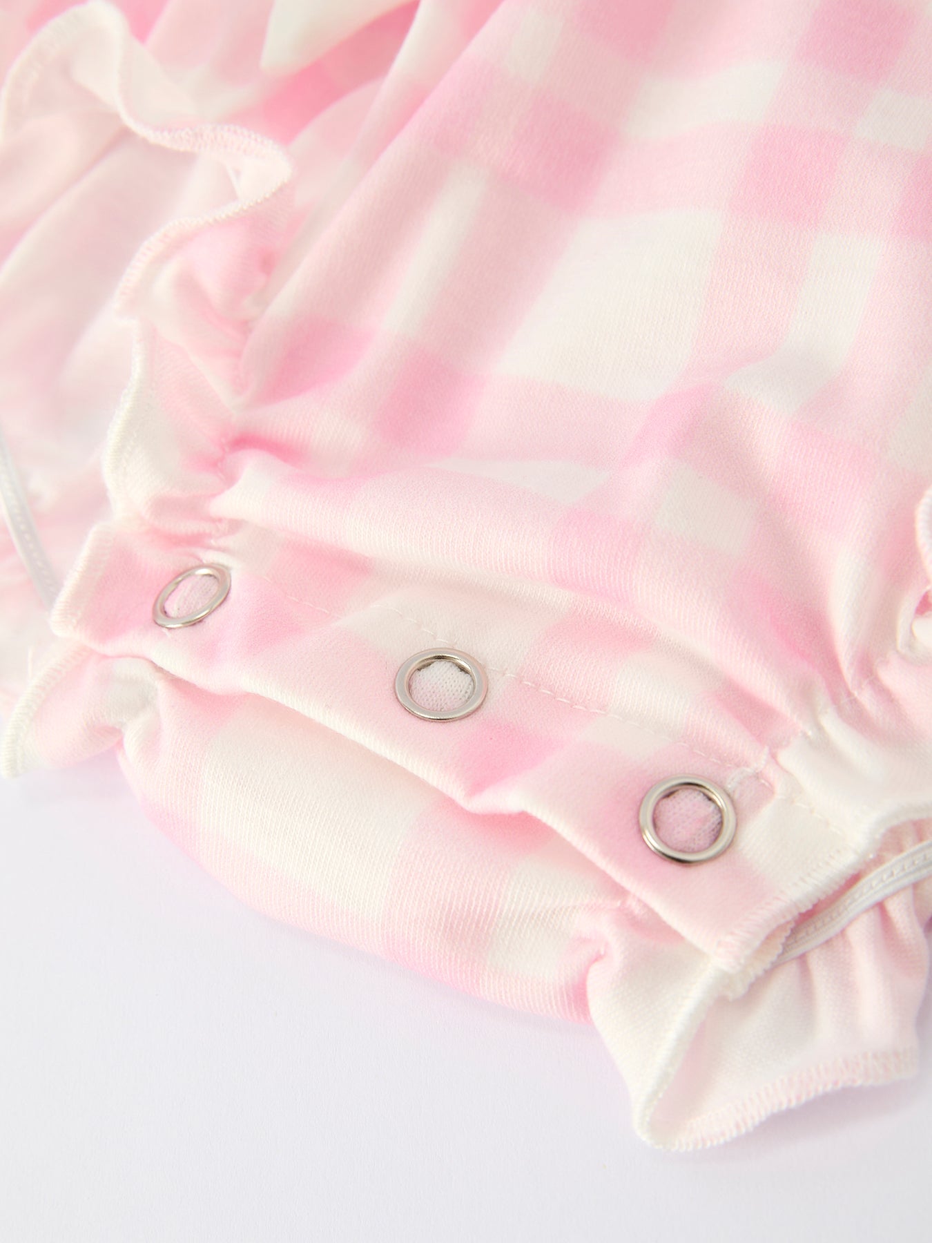 Pink Cute Bow Plaid Baby Romper: Soft and Comfortable