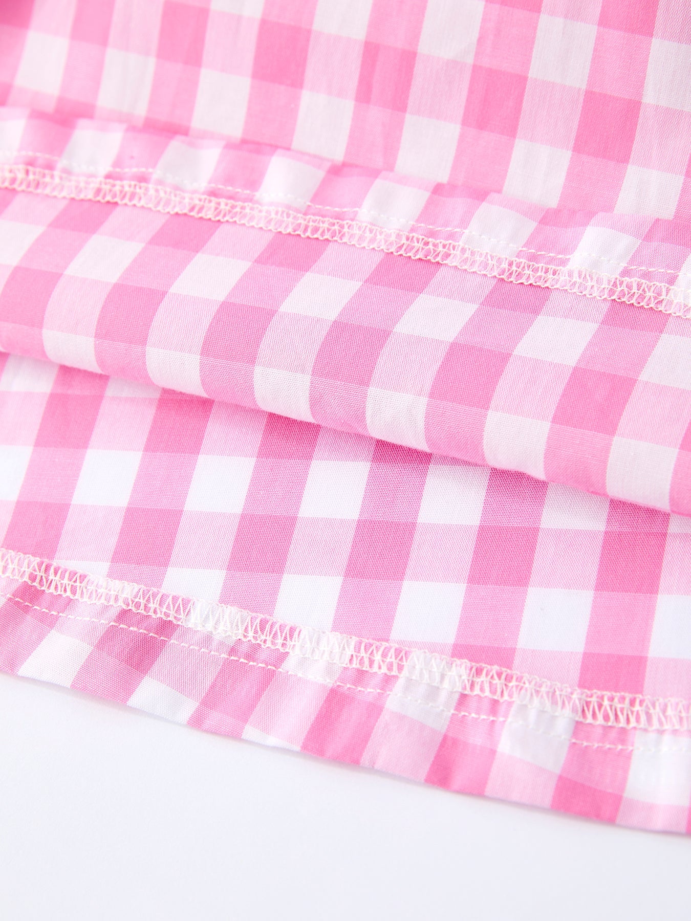 Spring Plaid Girls Dress Bow Flutter Sleeve