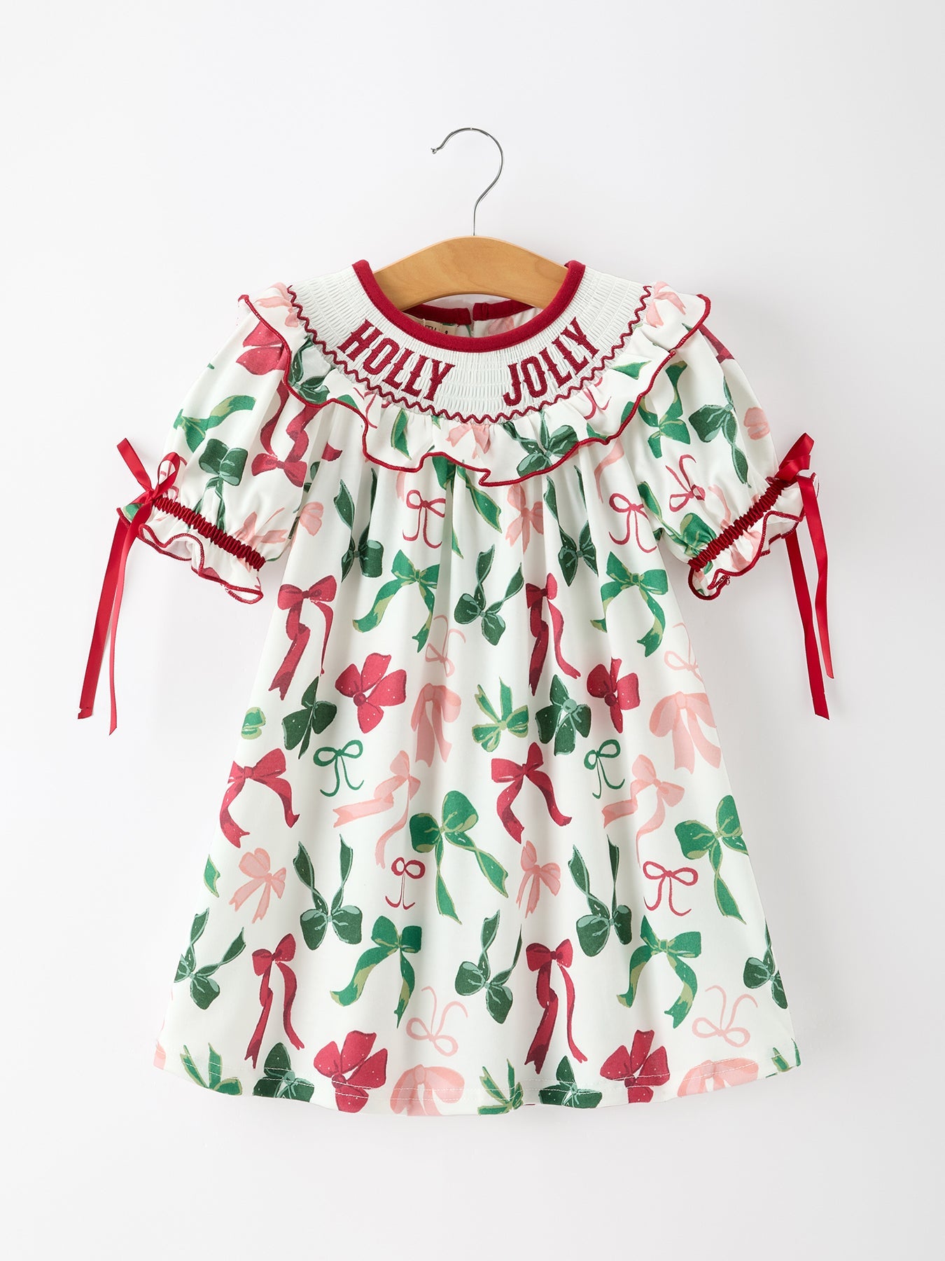 holly christmas dress Girls Jolly Bow Smocked Ruffle 2 Venus Women M Maxi dp Easy care Color:TOAST holly outfit stranger things