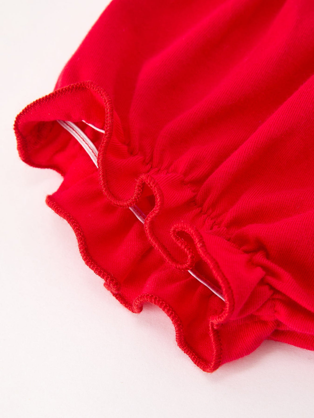 Christmas Girls Candy Cane Embroidered Top & Red Bloomer Set