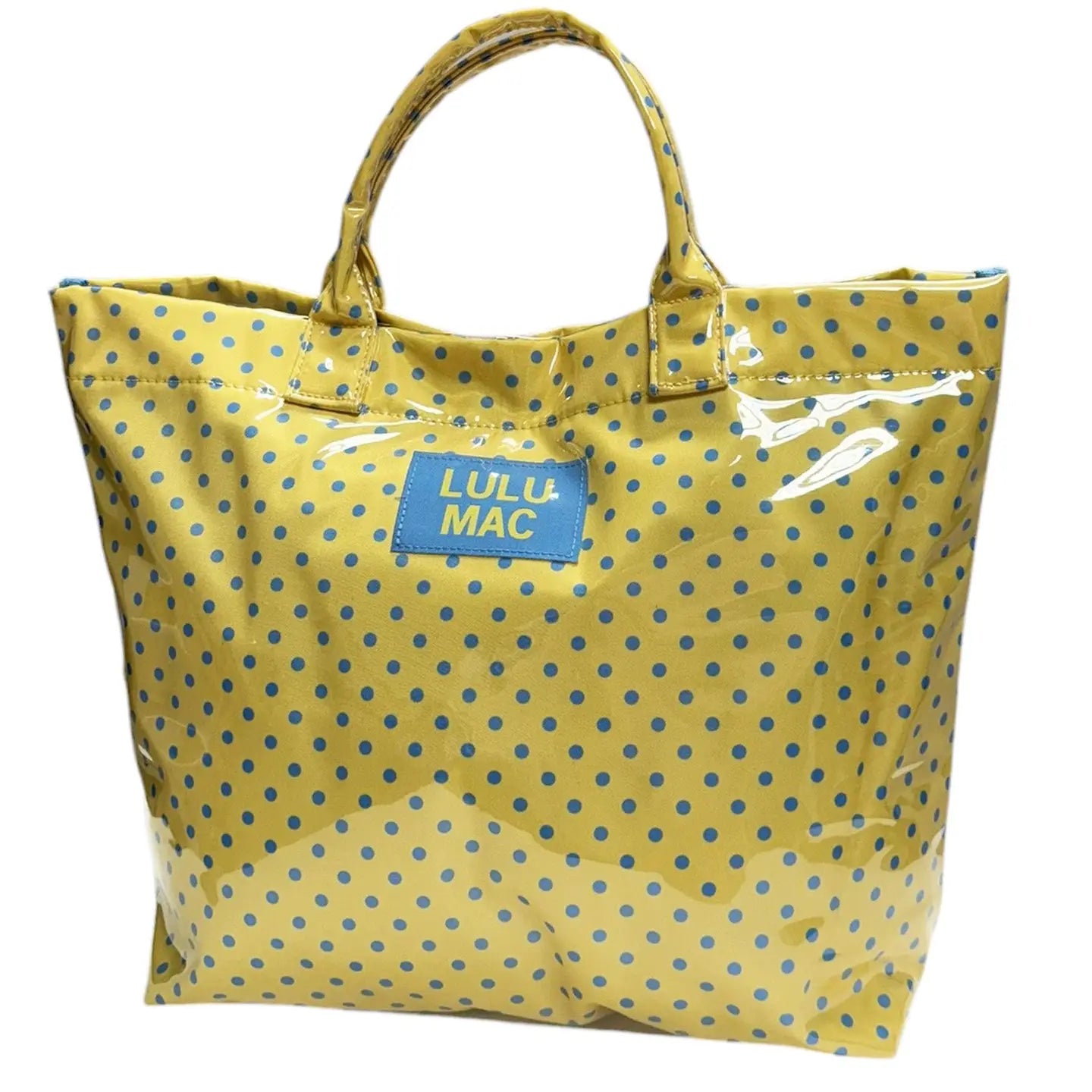 Lulu Mac Blue Polka Dot Coated Tote Bag