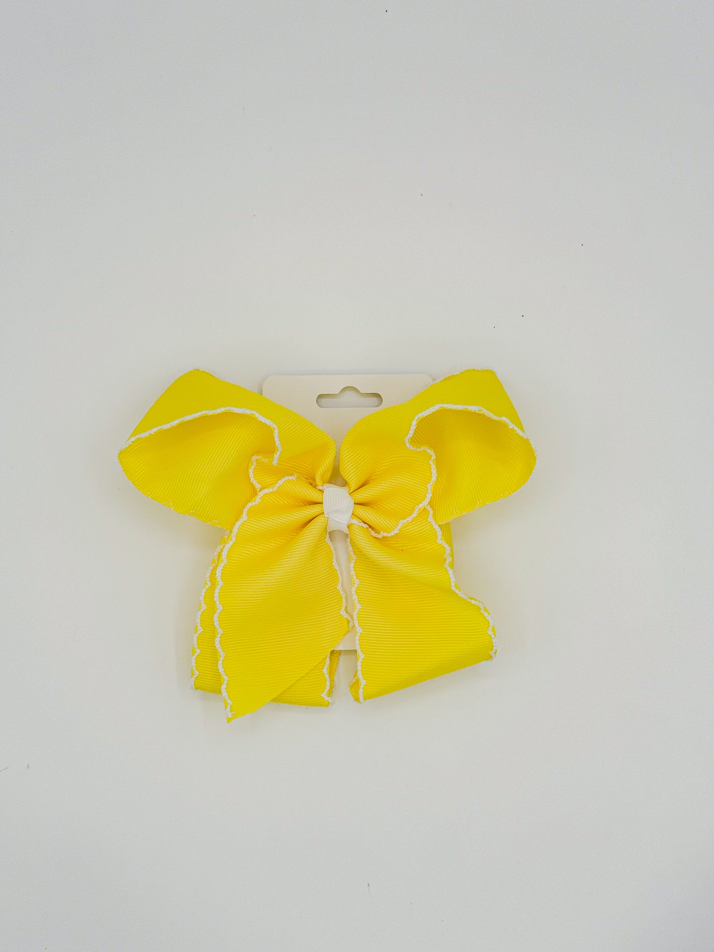 White Lace Trim Hair Bows