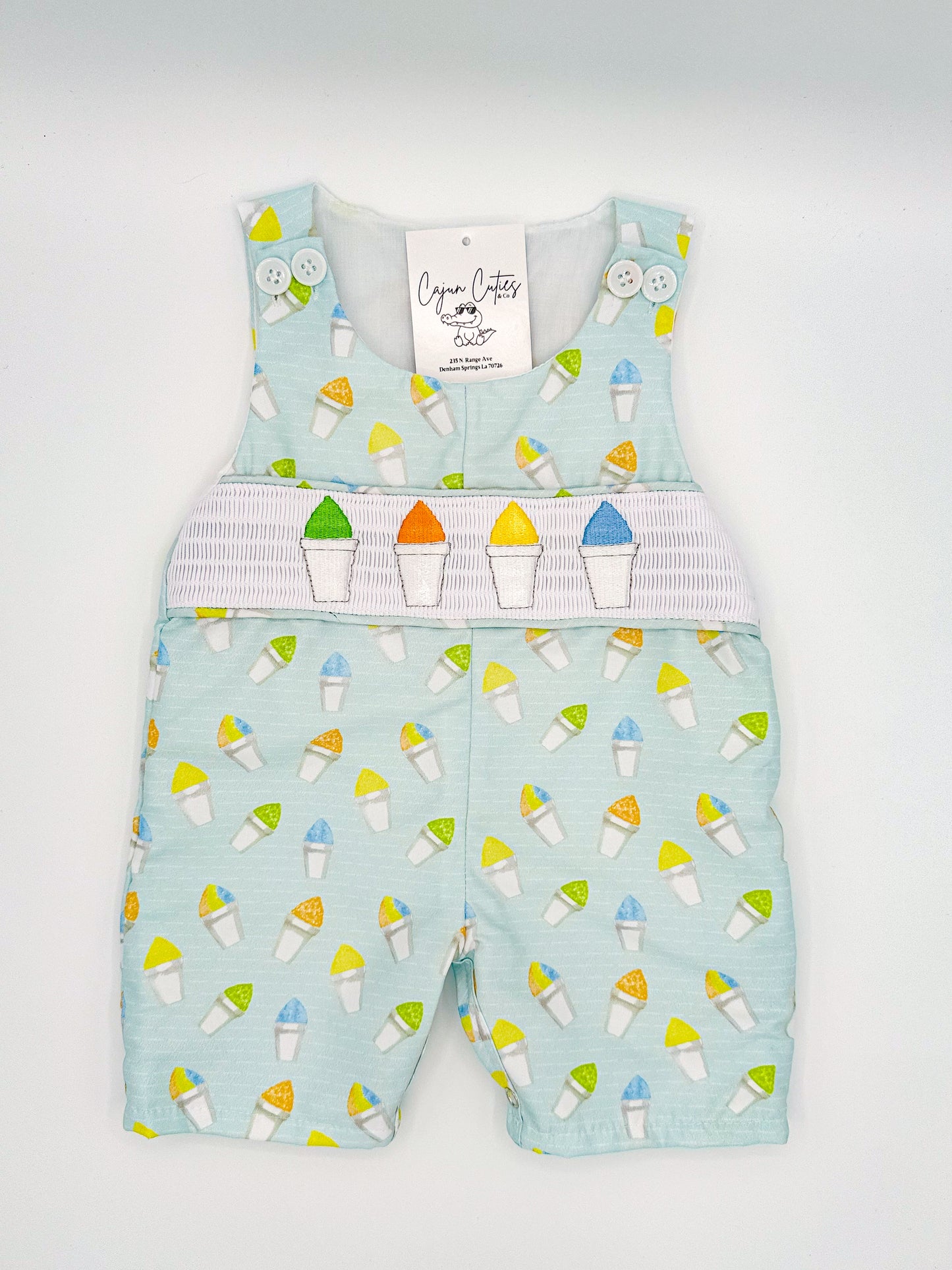 Snowball Smocked Children’s Boy Jon Jon | Summertime Smocked Clothes