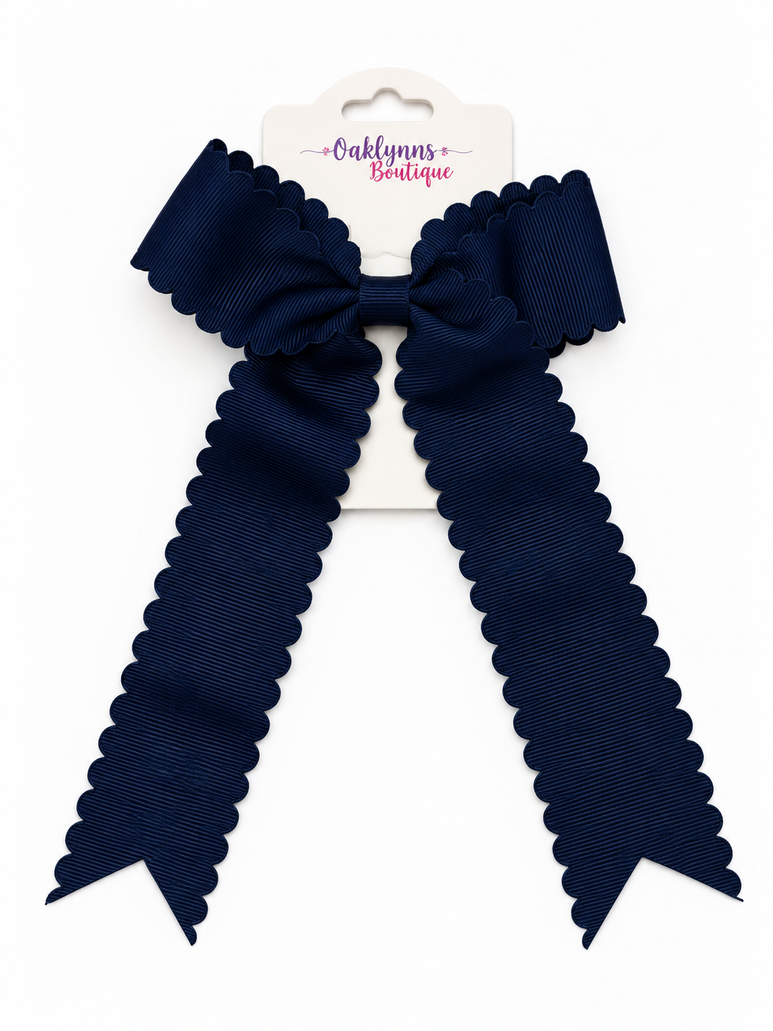 Scalloped Hair Bow