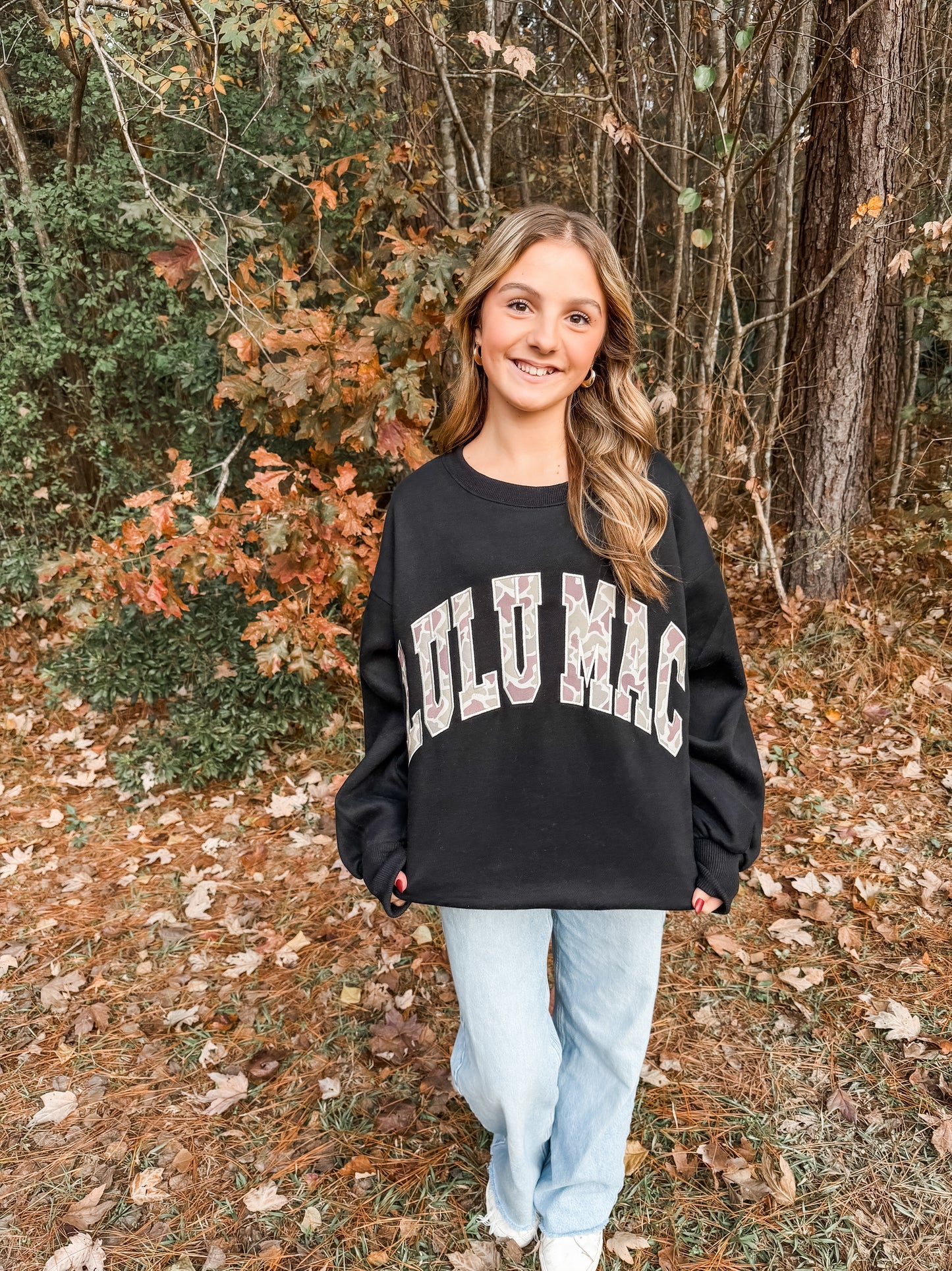 Lulu Mac black Camo Sweatshirt