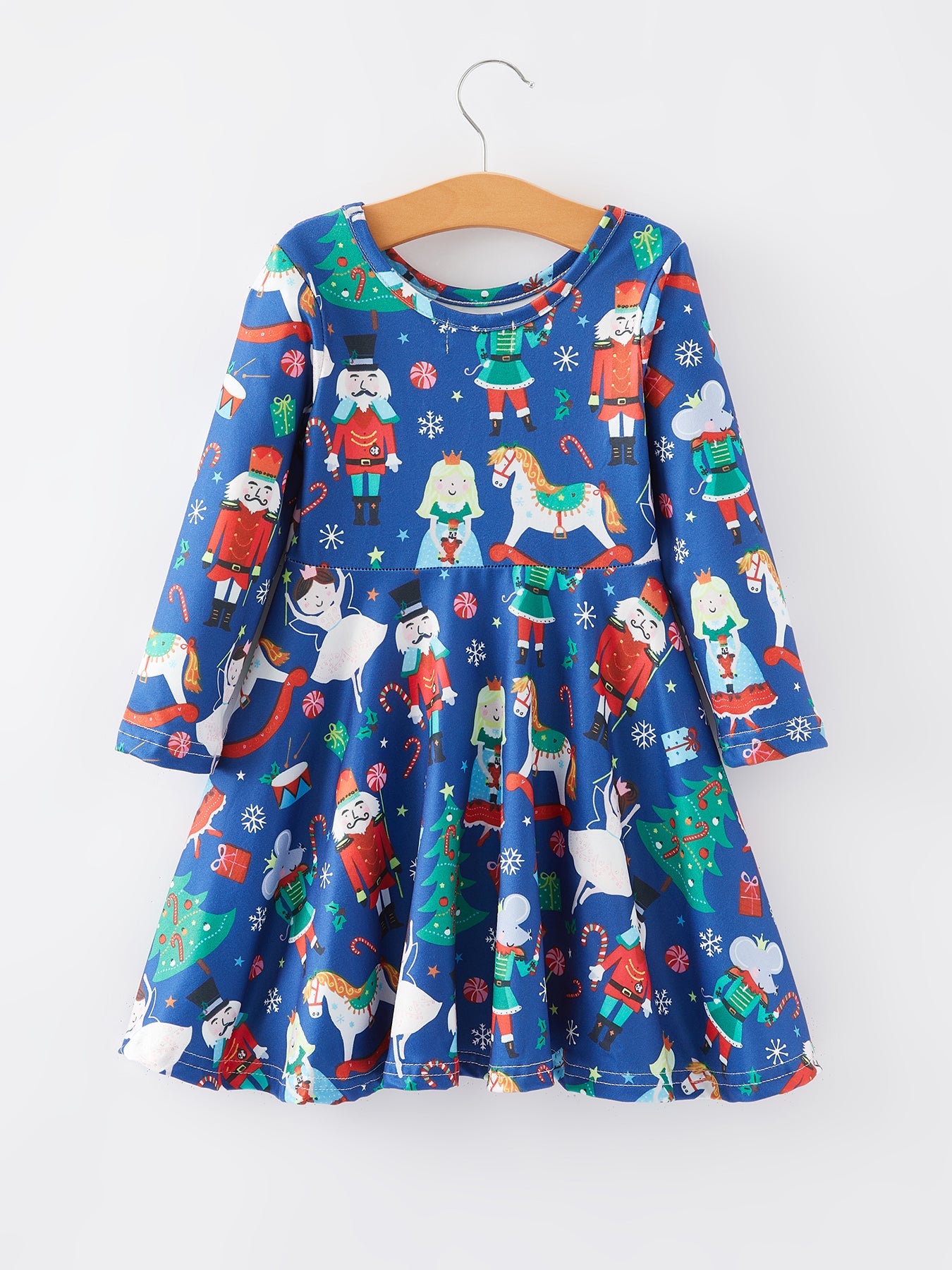 Christmas Characters Print Girls Dress
