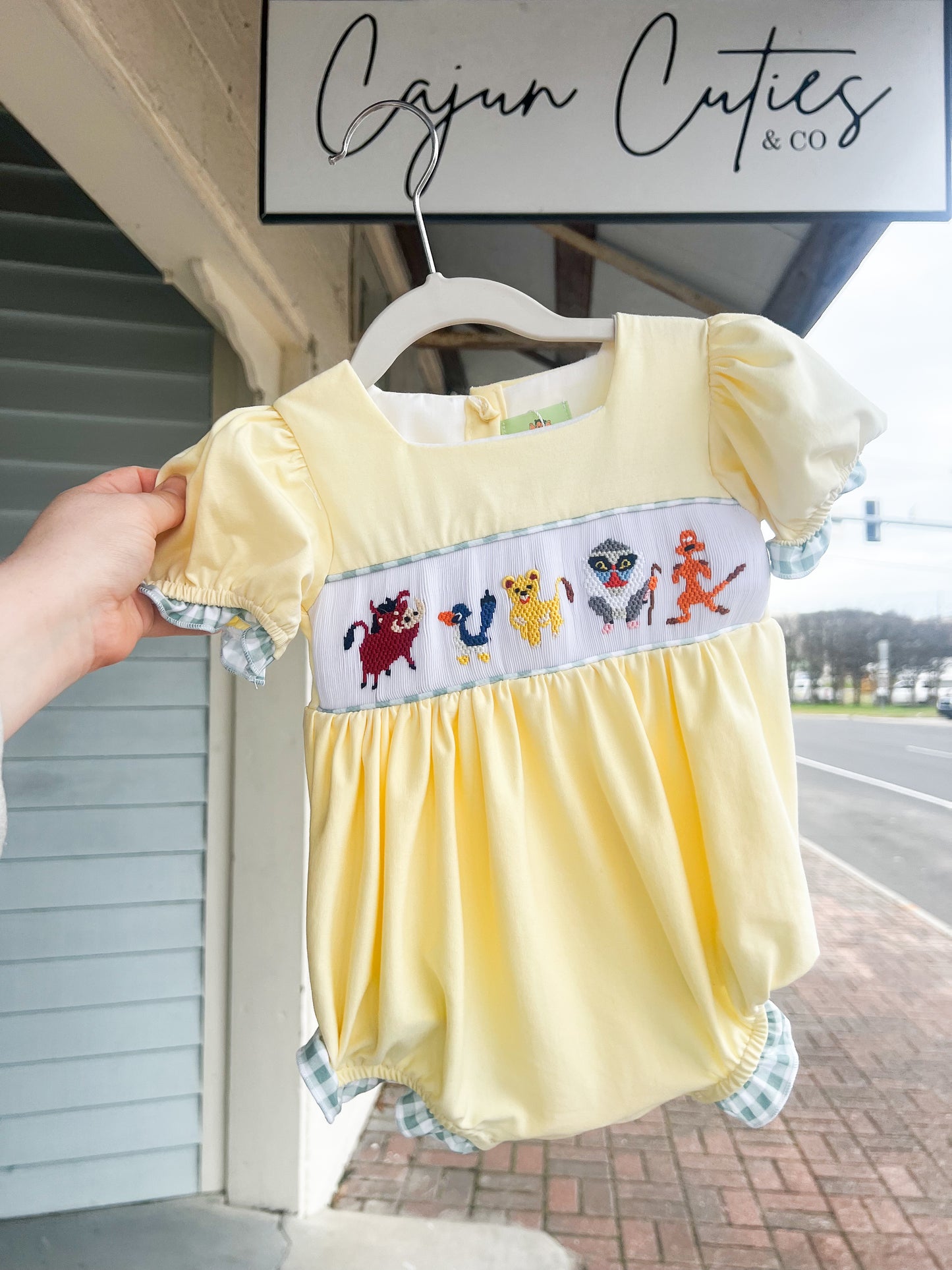 Roar & Reign Lion Bubble Hand Smocked
