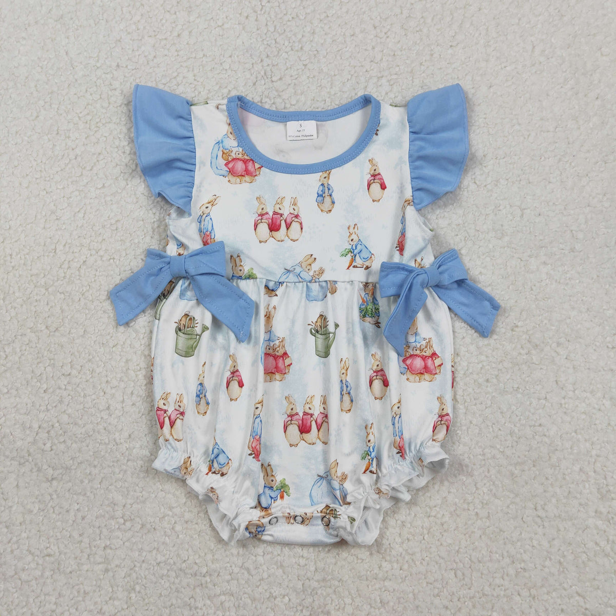 Sibling Baby Girls Rabbit Eggs Tunic Ruffle Shorts Easter Clothes Set Knee Length Dress Rompers