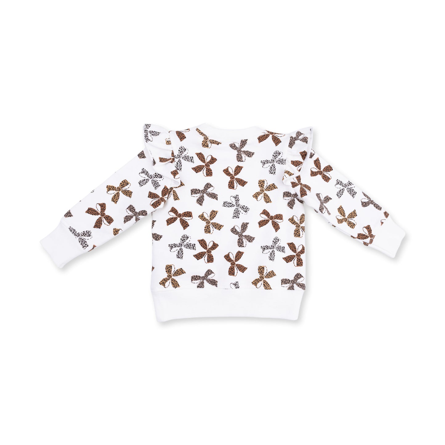 Leopard Bows - Ruffle Sweatshirt