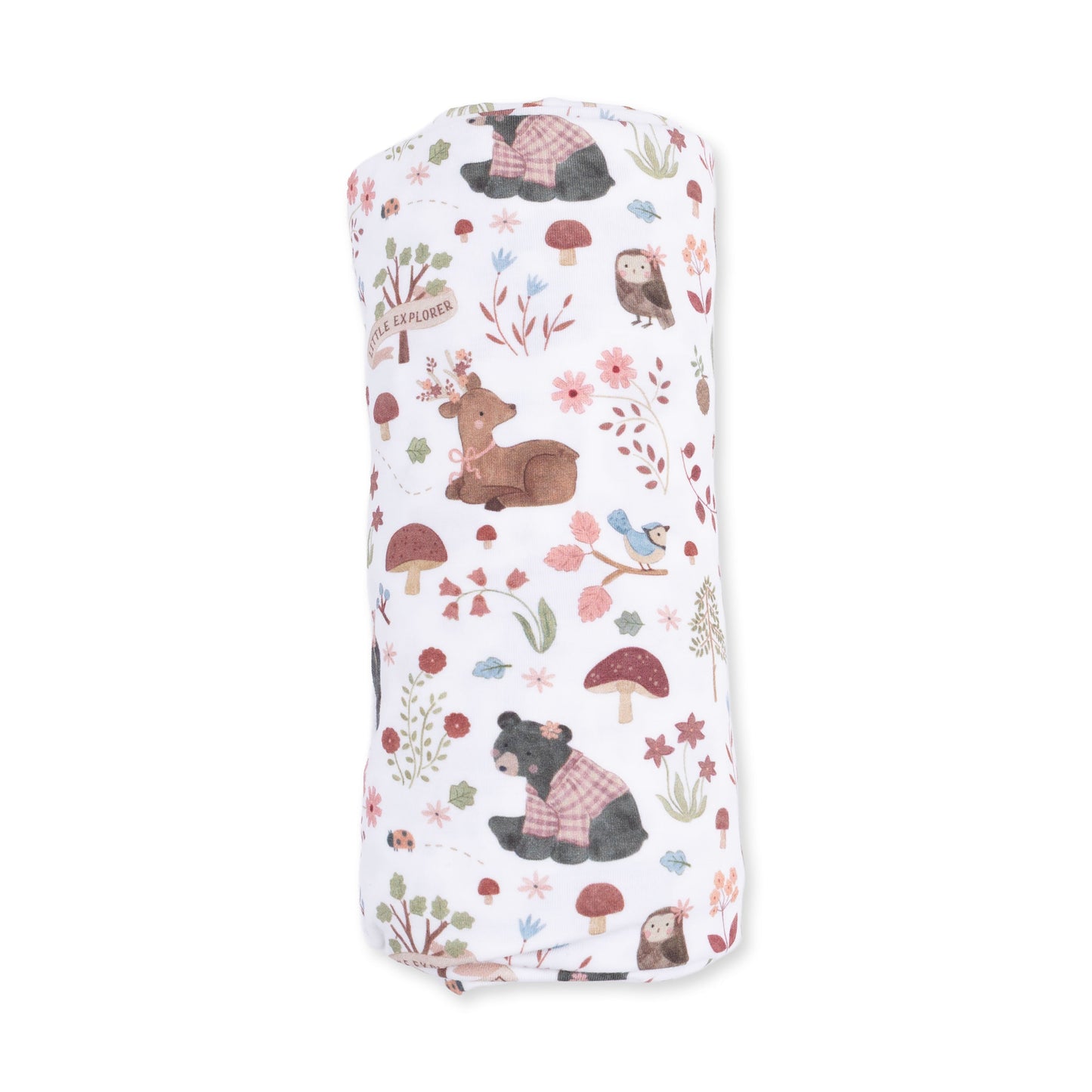 Southern Woodland Animals Pink - Swaddle Blanket