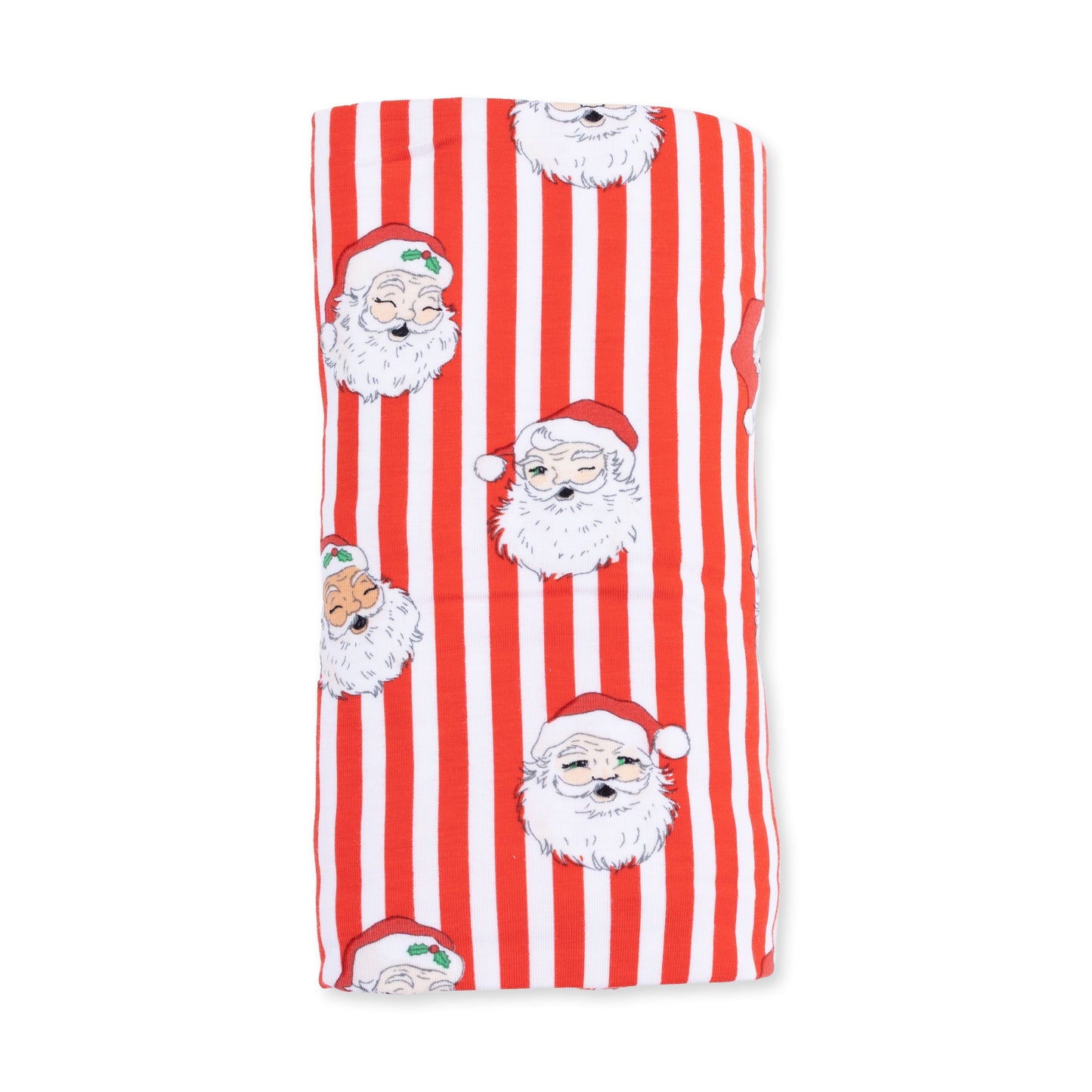 Vintage Santa Stripe - Swaddle Blanket