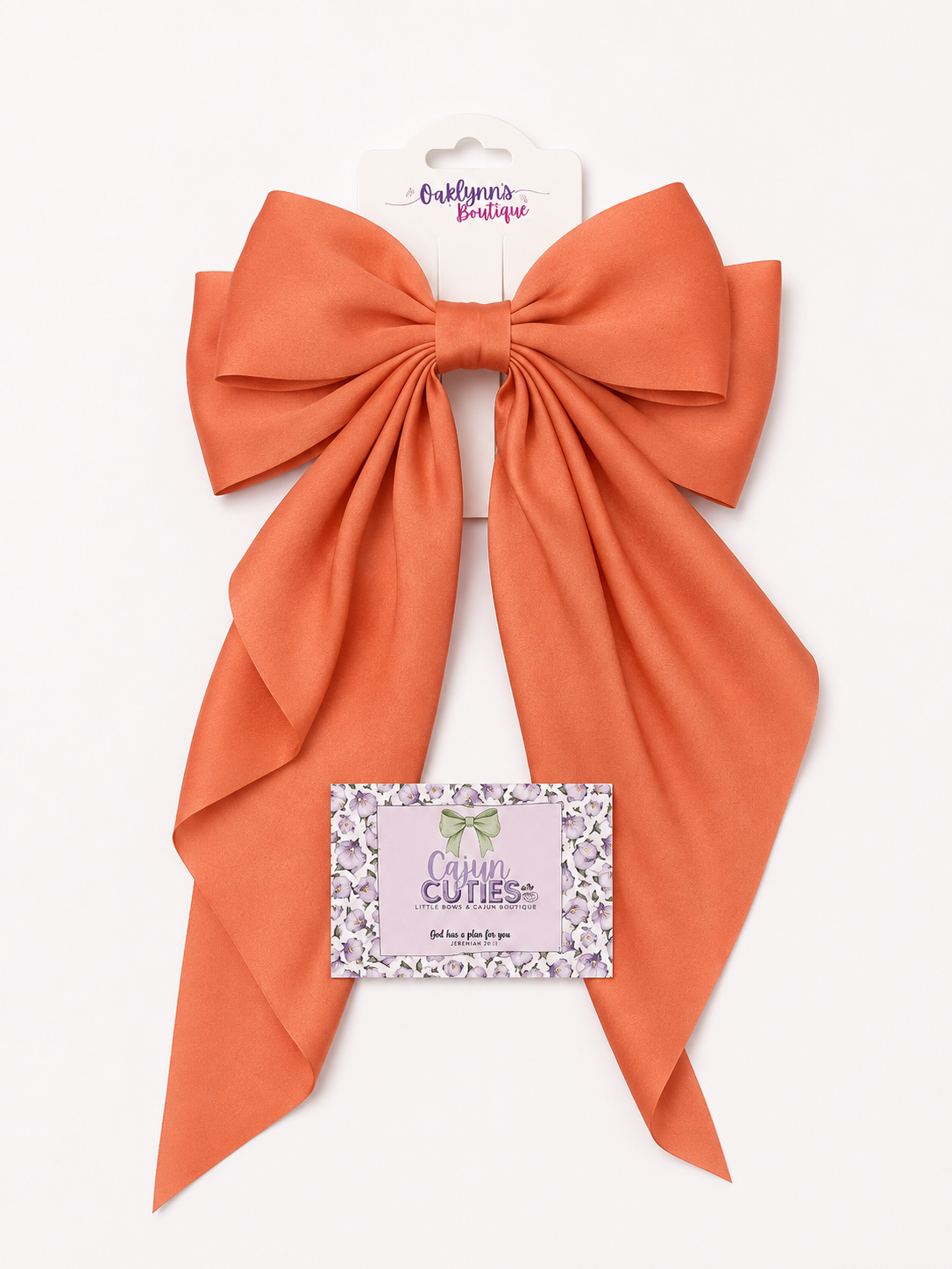 Boutique Hair Bow Coral