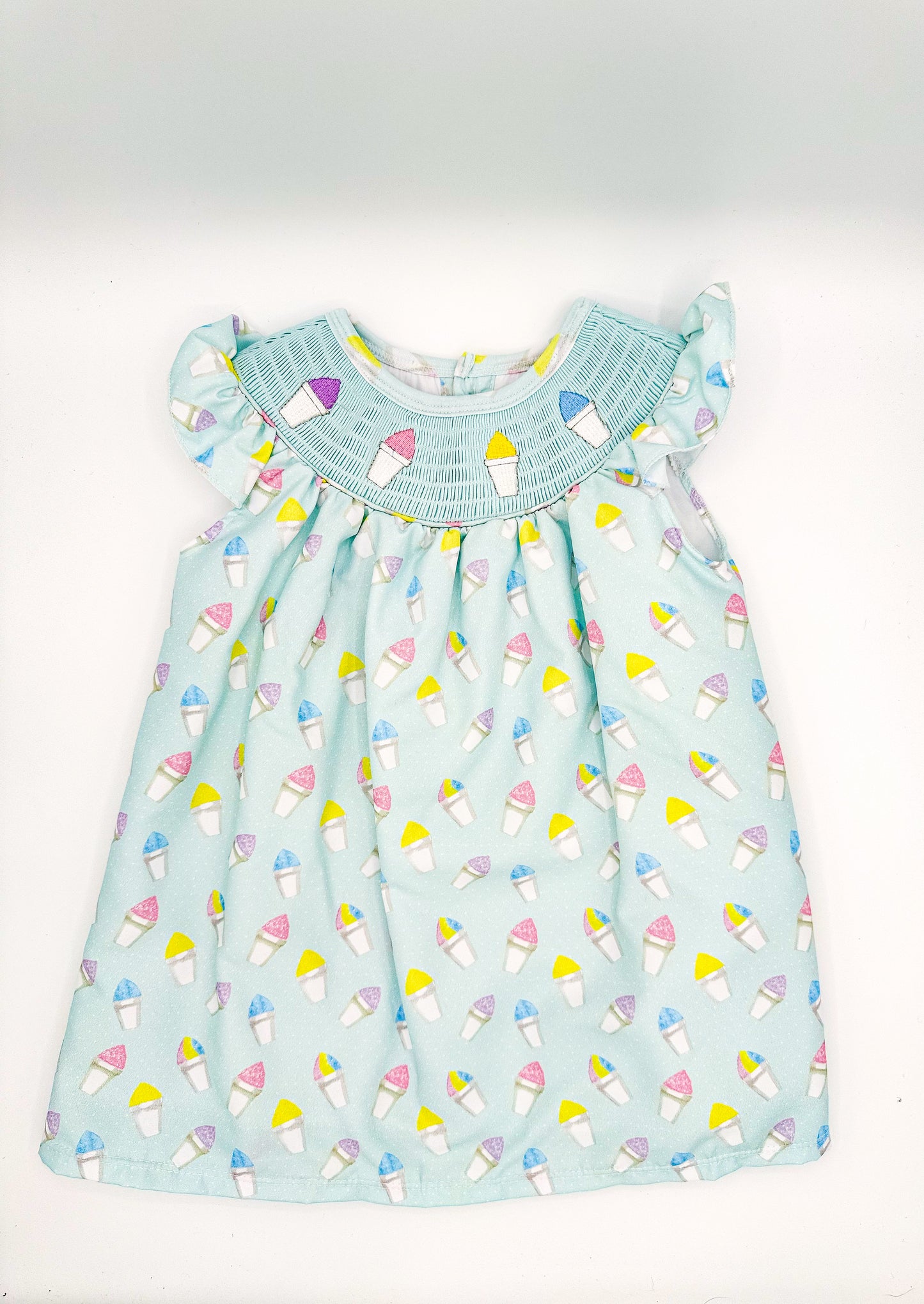 Shop our sweet Snowball Smocked Children’s Outfit—perfect for summer days, featuring soft, breathable fabric and delightful snowball designs. Order now!