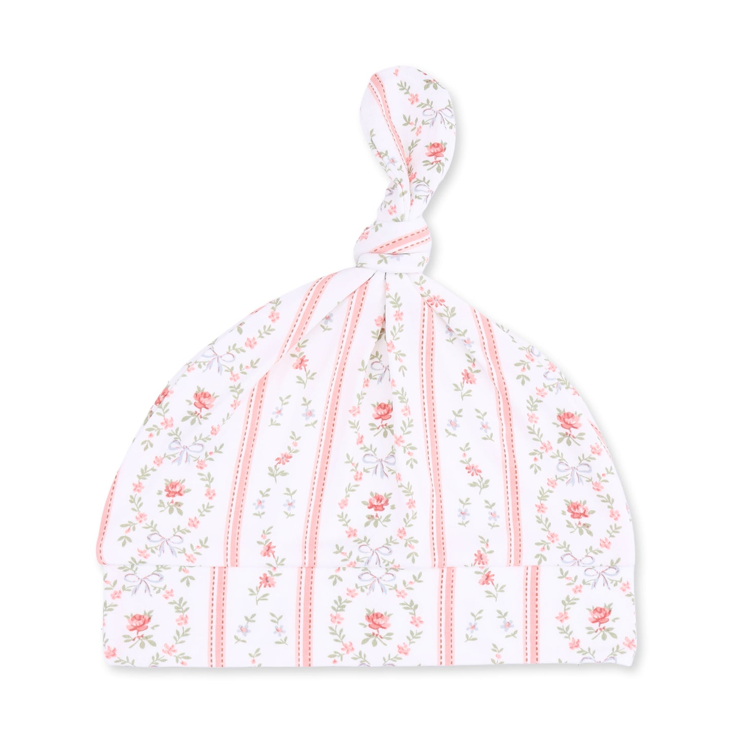 Marnie Rosebud Stripe - Kimono Gown and Knotted Hat