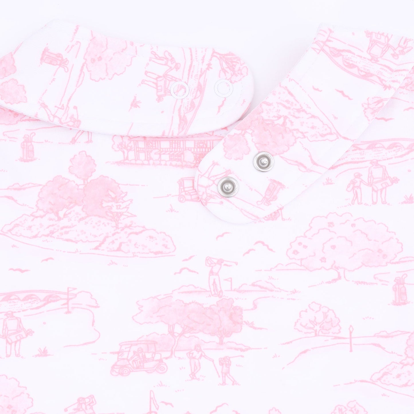 Golf Toile Pink - Feeding Bib