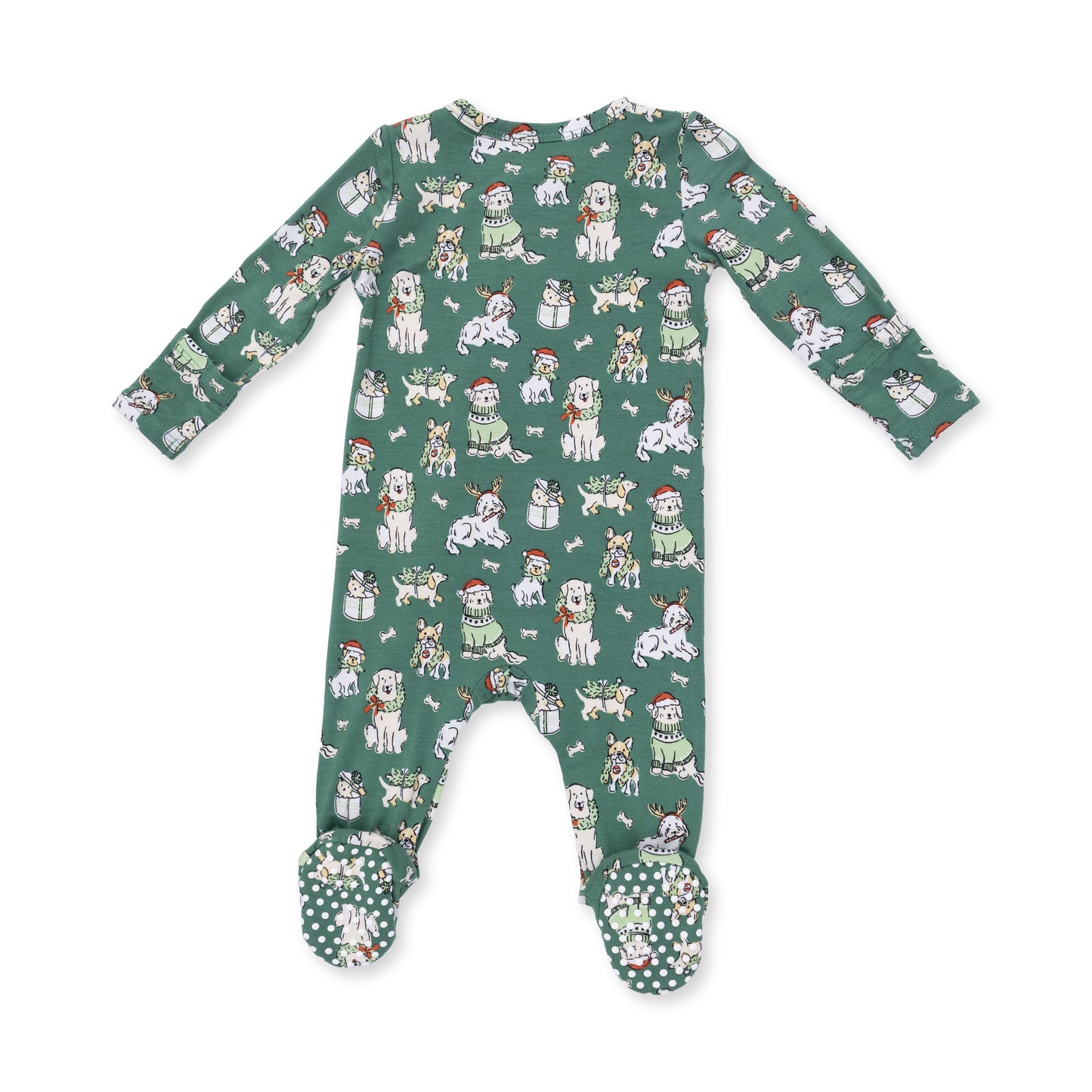 Christmas Dogs Uni - 2 Way Zipper Footie
