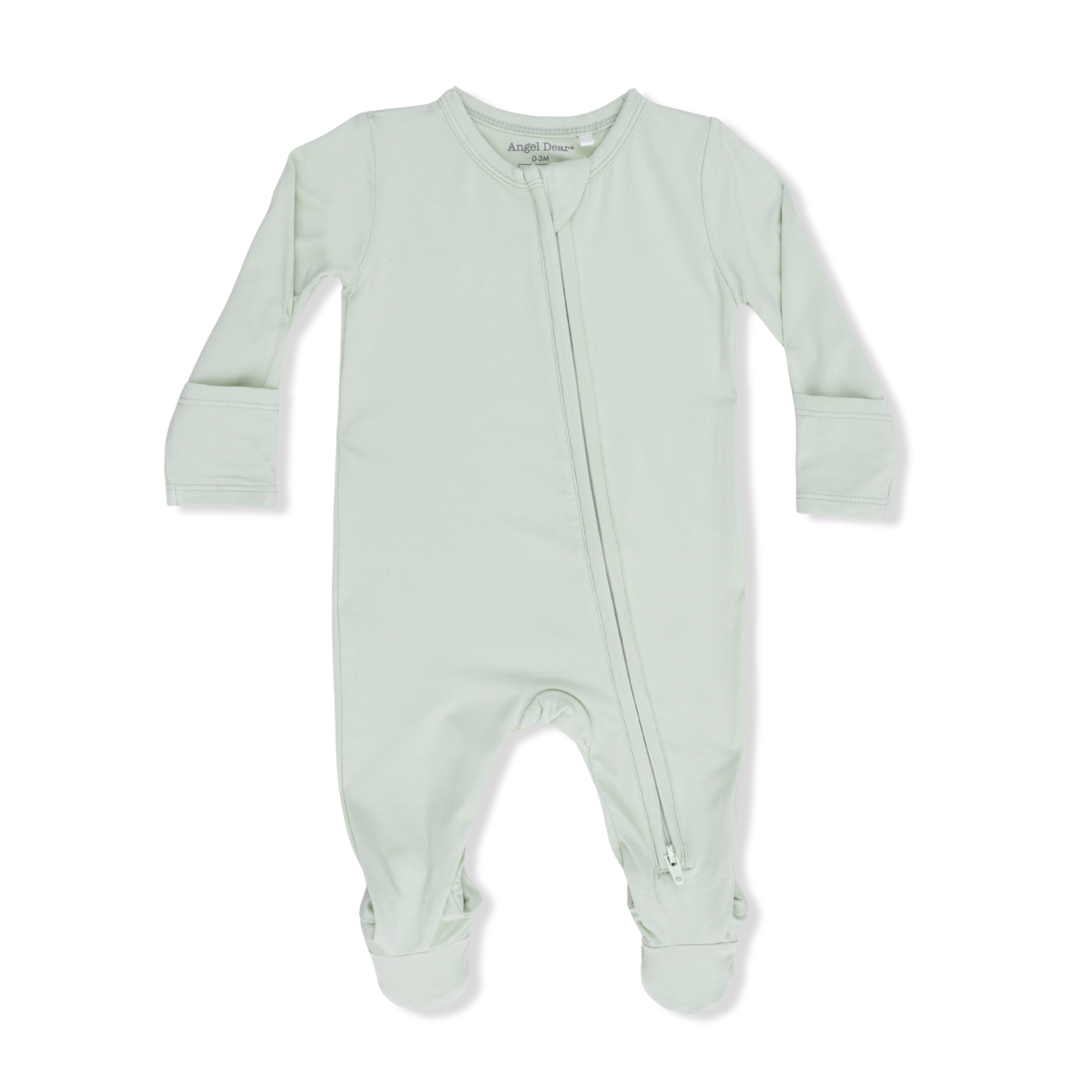 Solid Milky Green - 2 Way Zipper Footie