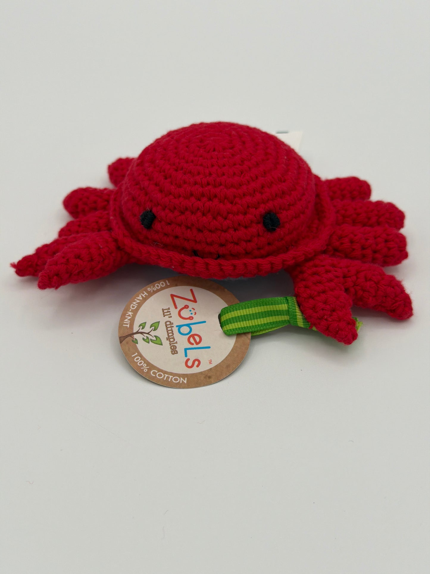 Crab hand Crochet Rattle
