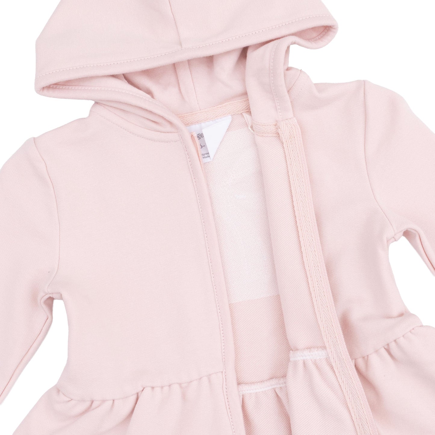 Veiled Pink Bows - Zip Peplum Hoodie