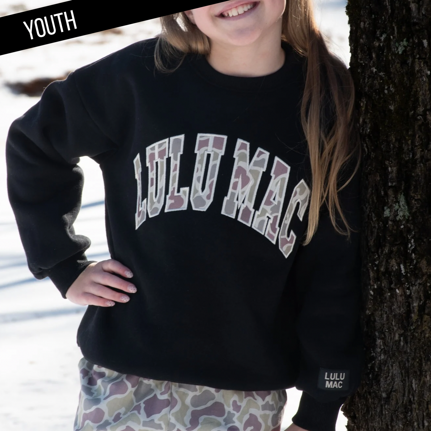 Youth Black Camo Lulu Mac
