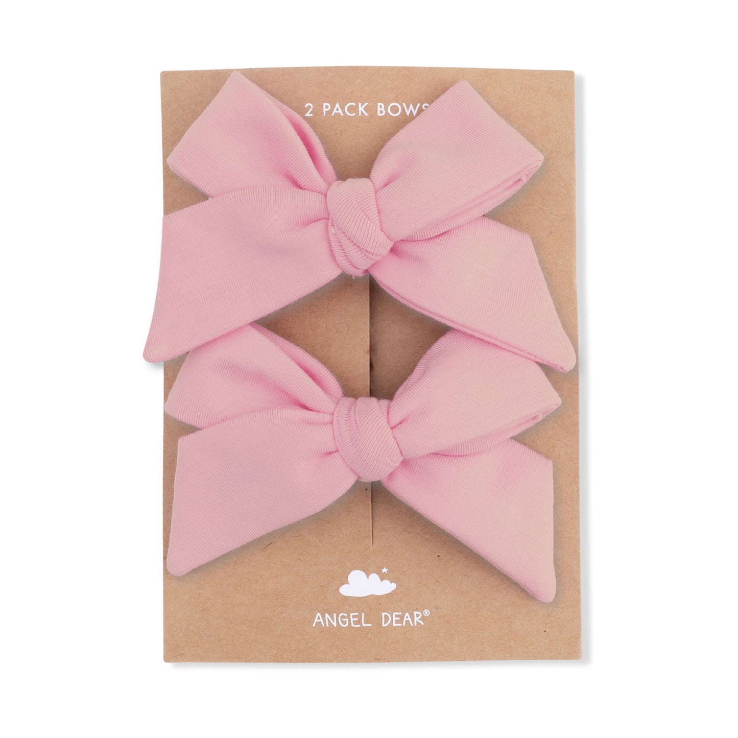 Solid Mellow Rose - 2 Pack Bow Clips
