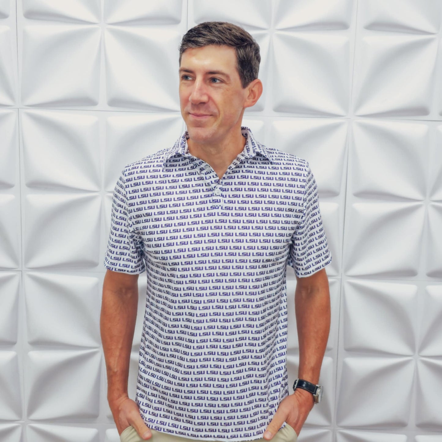 💜 Officially Licensed LSU Repeat Polo – Men’s