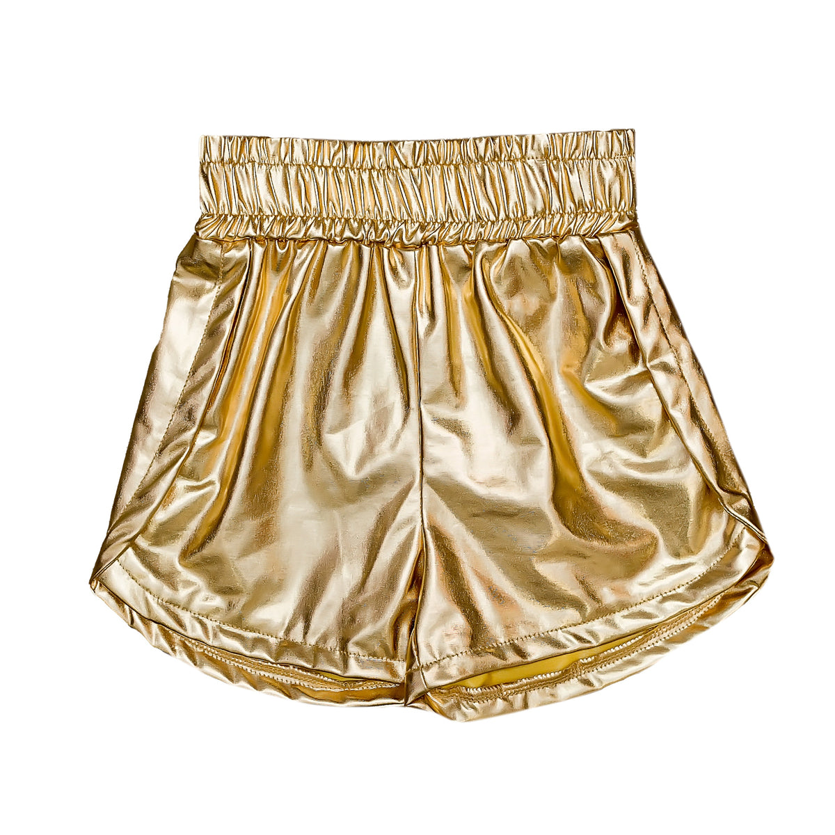 Women's Metallic Shorts - Gold