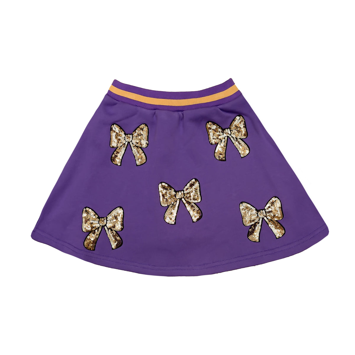 Kids' Bows Skort - Purple & Gold