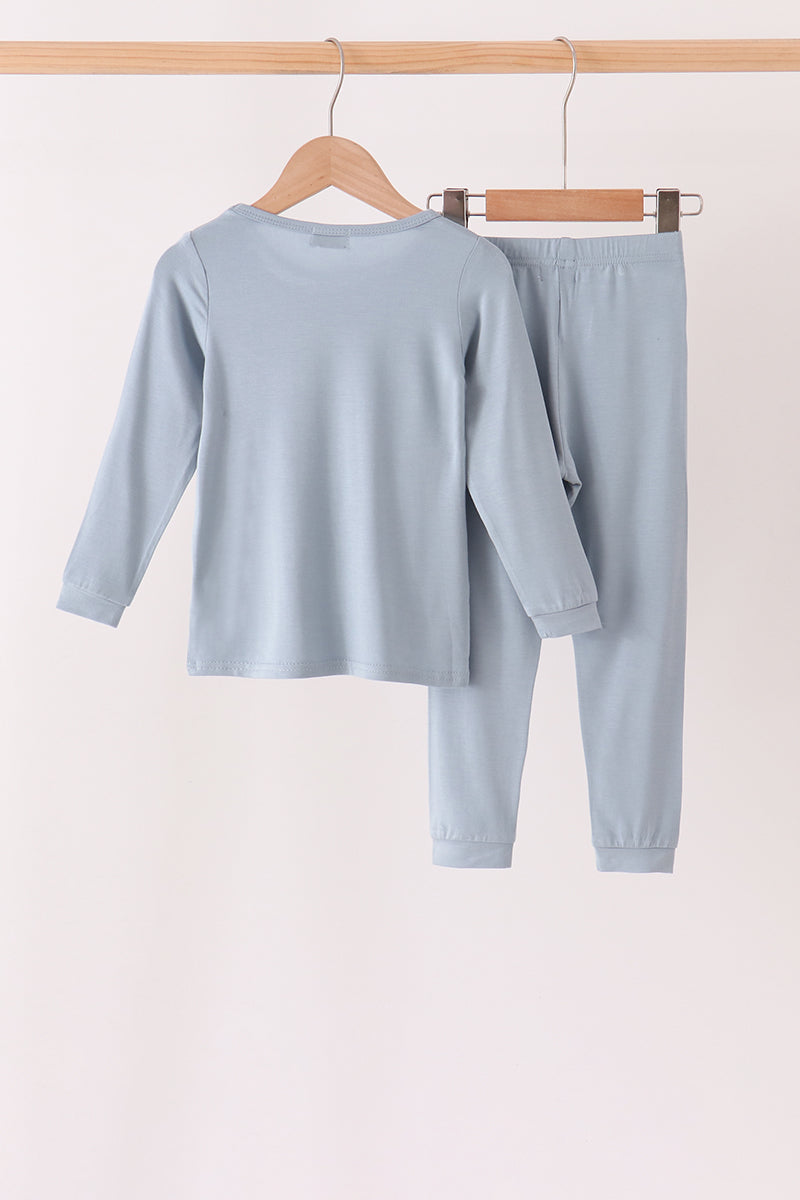 Blue bamboo pajama set – view 5
