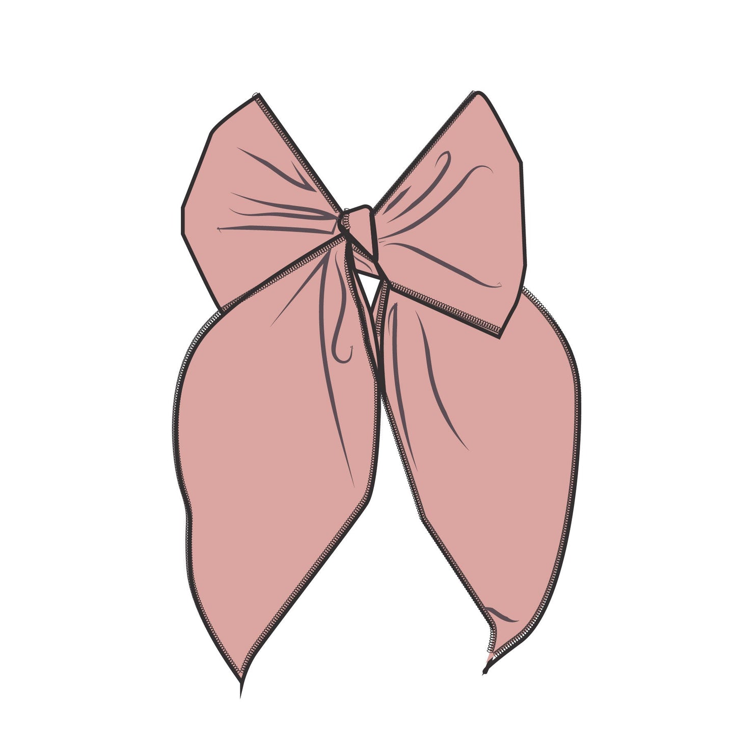 Solid Mellow Rose - Large Bow