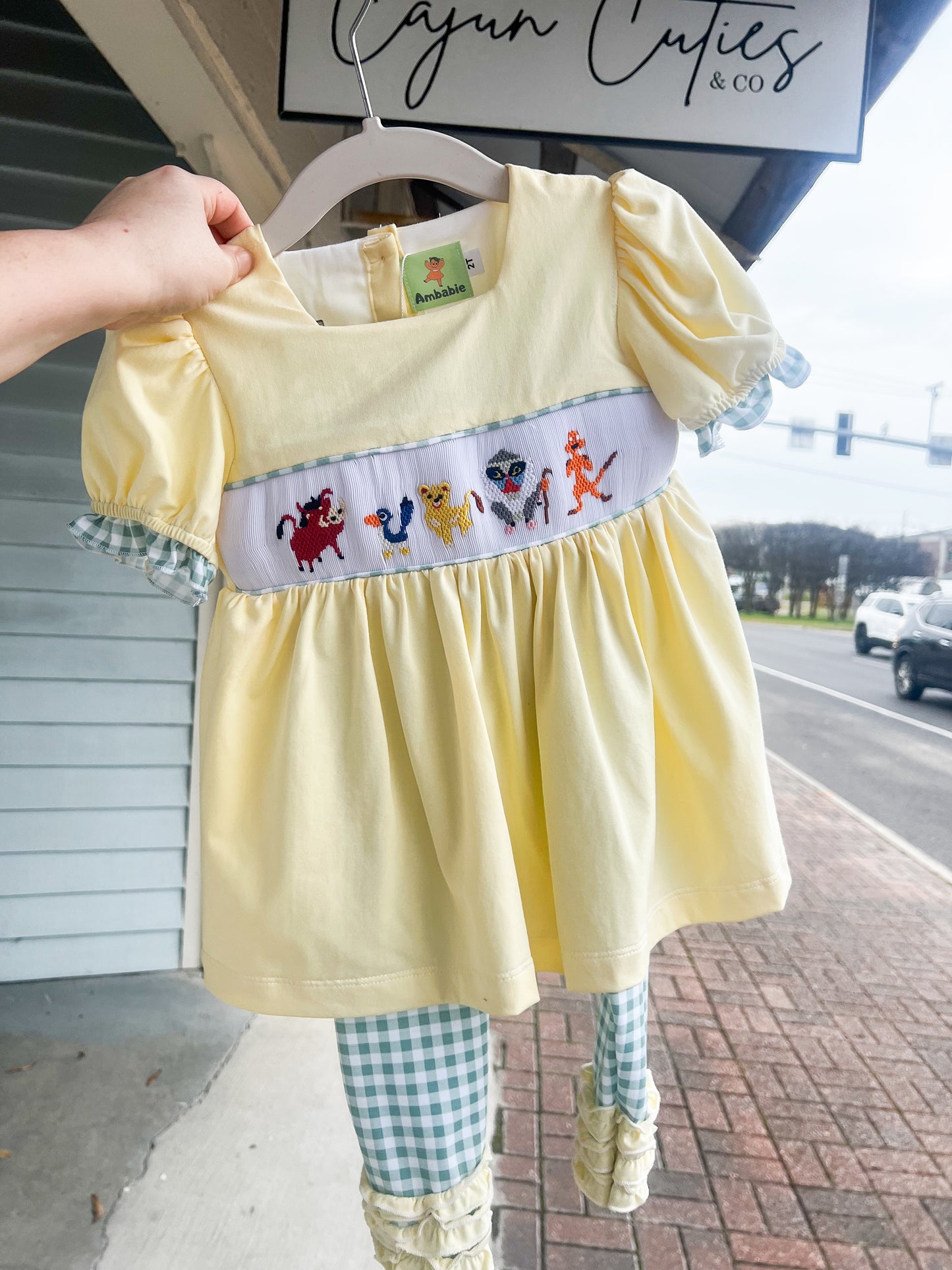 Roar & Reign Set Hand Smocked lion