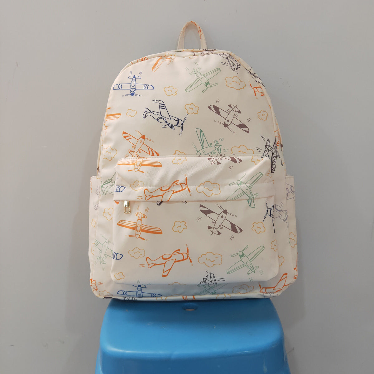 BA0220 Baby Kids Colorful Planes Clouds Back to School Backpack Bags