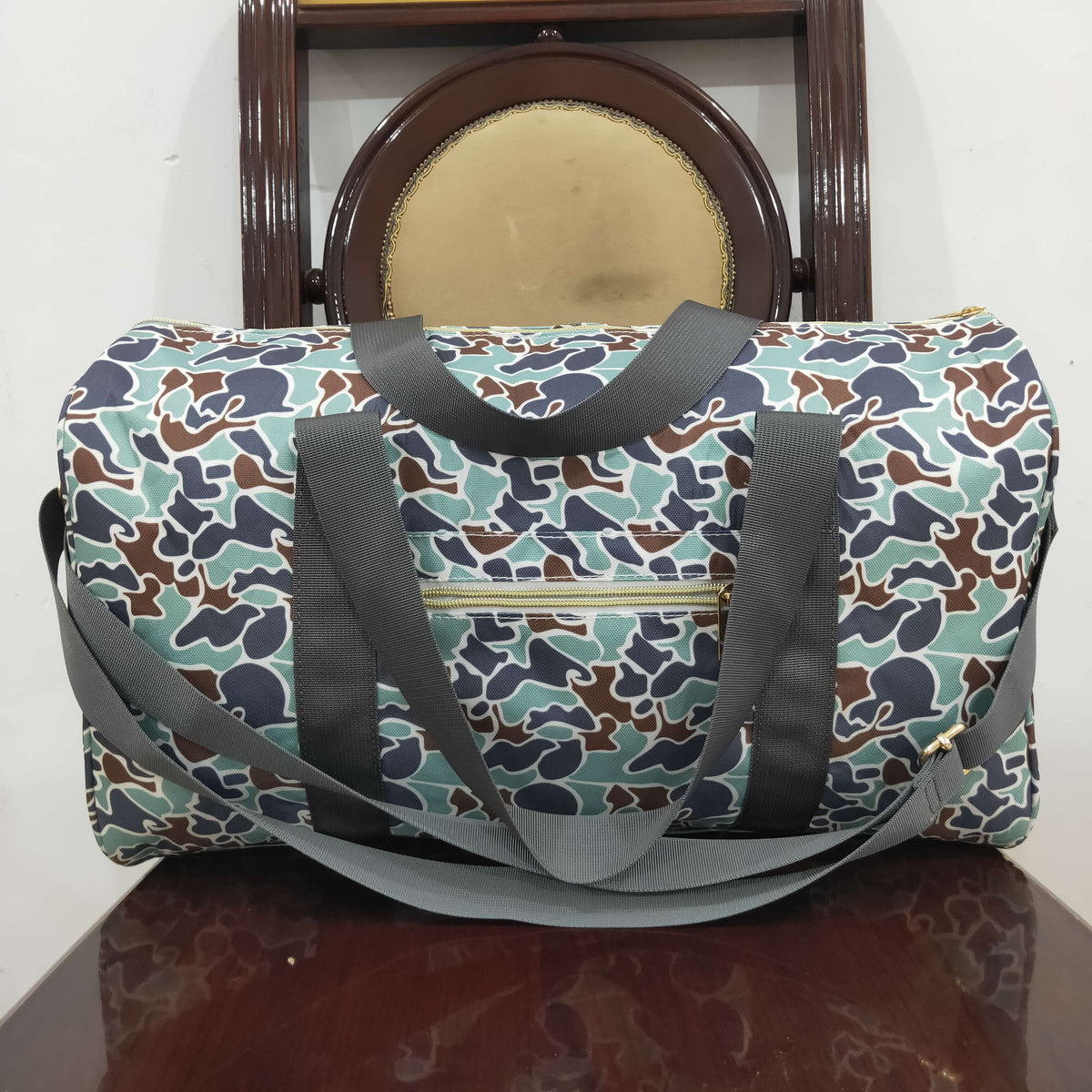 BA0263 Green Camo Hunting Gym Bags