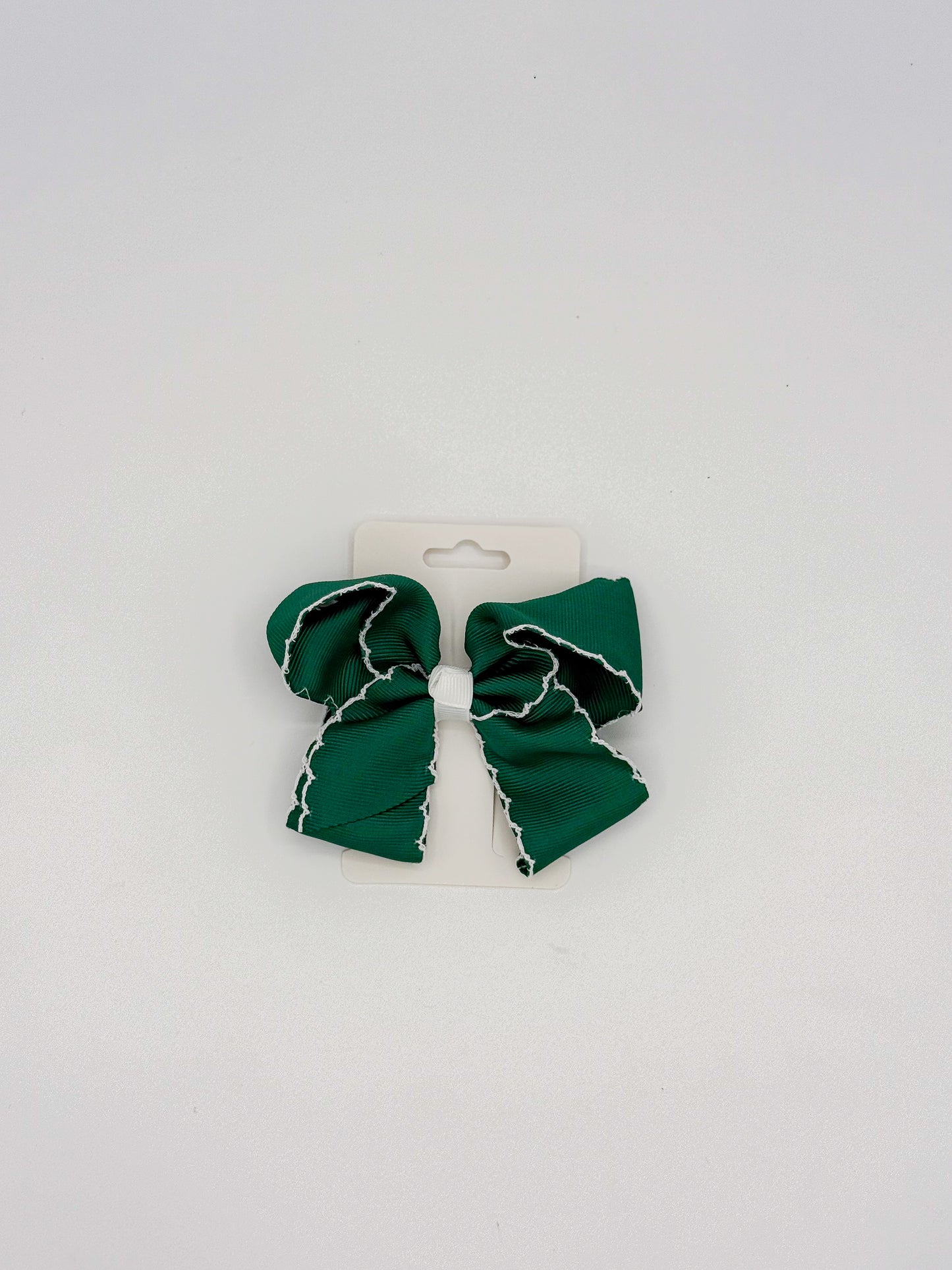 White Lace Trim Hair Bows