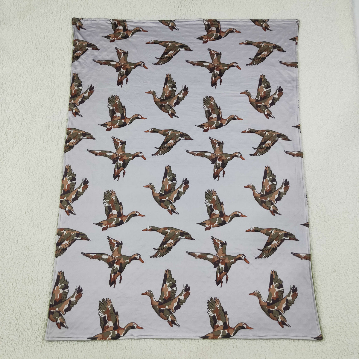Sibling Baby Boys Camo Ducks Plaid Pant Hunting Pajamas Sets Zip Romper Pant Blanked