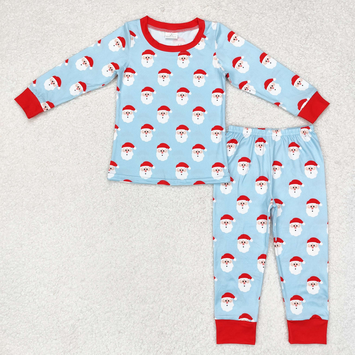 Sibling Baby Boys Girls Christmas Hats Santa Top Pocket Pant Pajamas Sets
