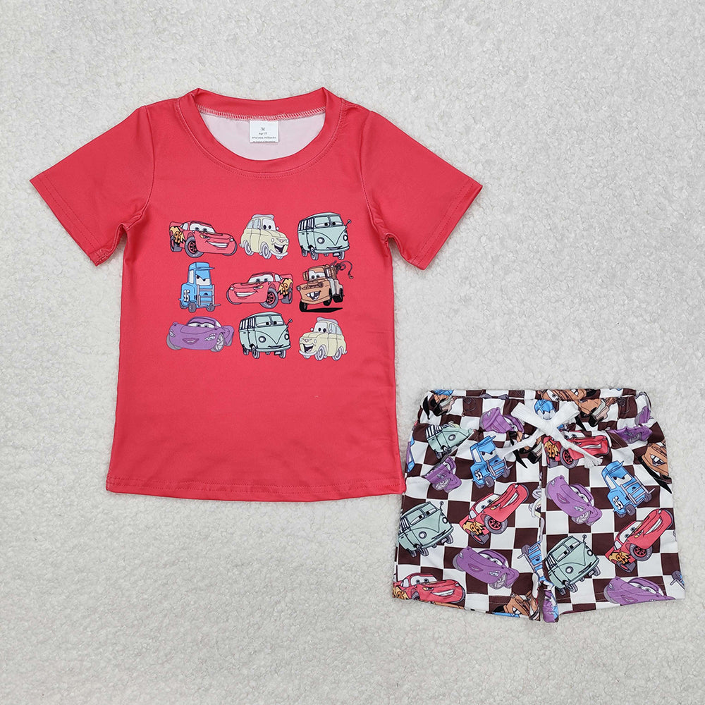 BSSO1159 baby boys clothes car racing shorts summer outfits