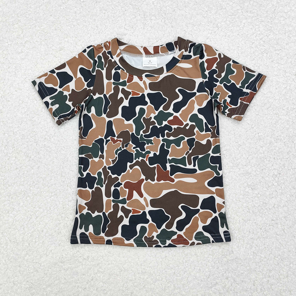 BT0905 baby boys clothes brown duck camouflage summer tshirts