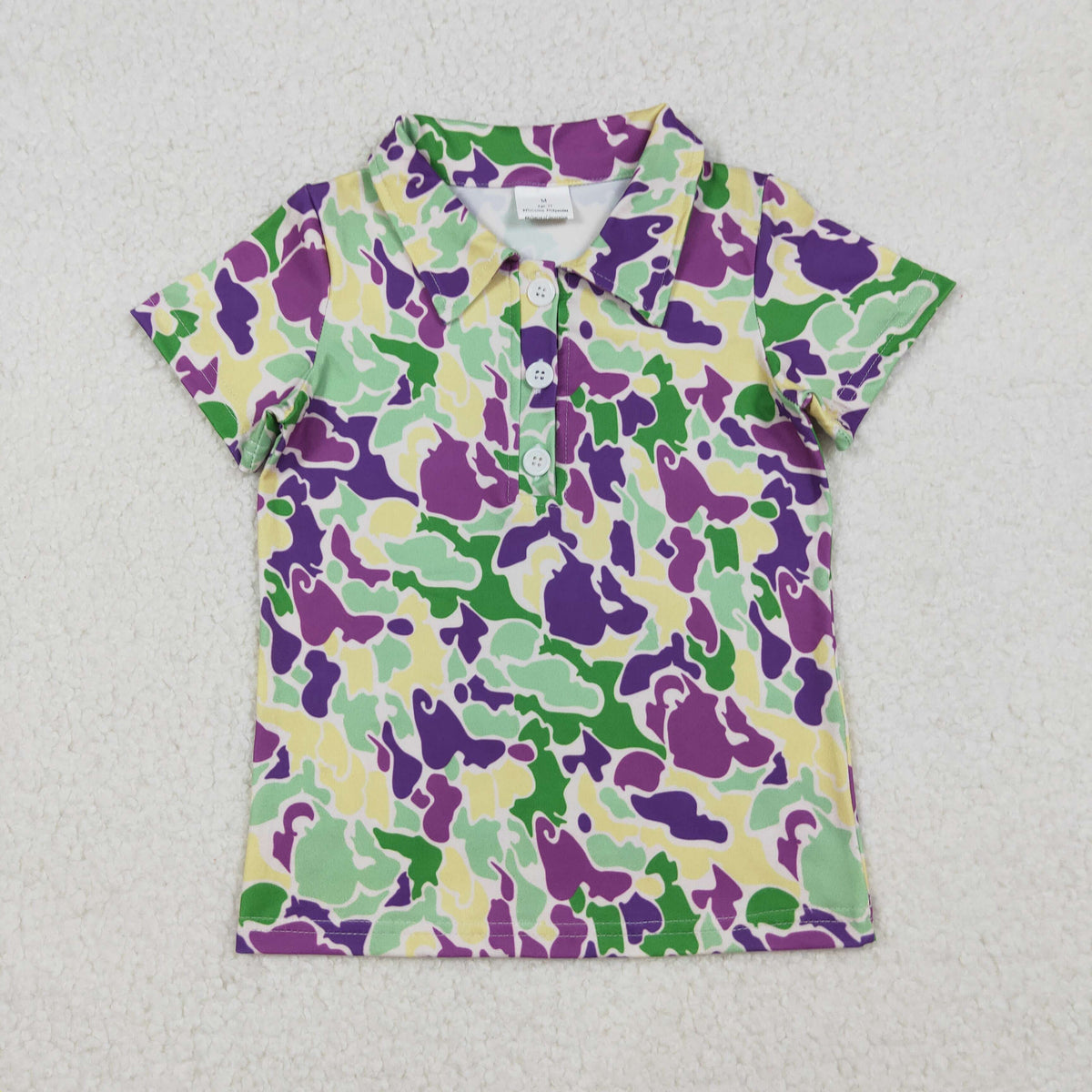 Sibling Daddy and Boys Mardigras Camo Pajamas Sets Zip Footie Rompers Polo Shirts Top
