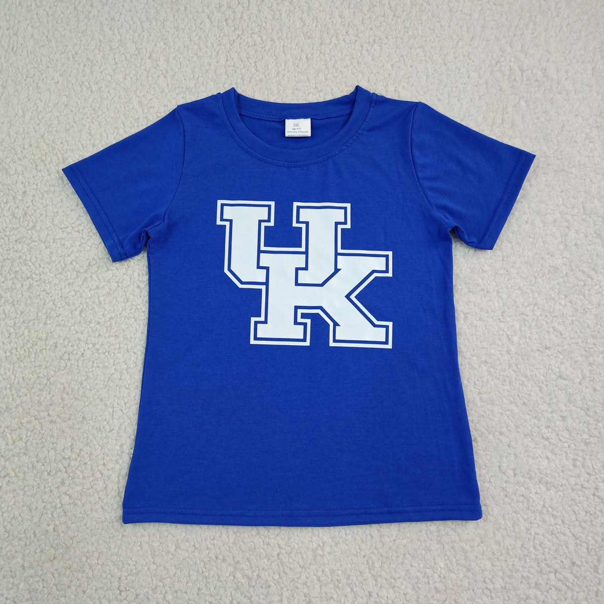 BT1882 Baby Boys Blue Short Sleeve Vinyl Kentucky Team T-shirts Top
