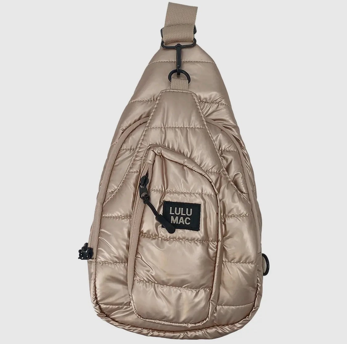 Lulu Mac Puffer Sling Bag Gold